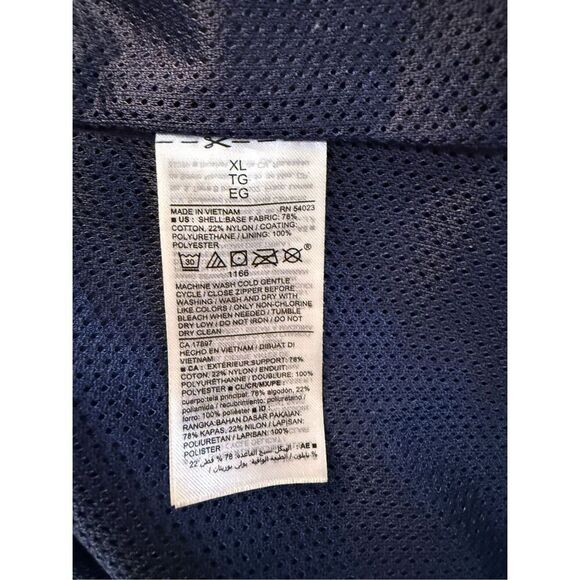 Old Navy Women’s All Weather/Rain Jacket Full Zip Snap Sz. XL Hood Navy - Picture 7 of 7
